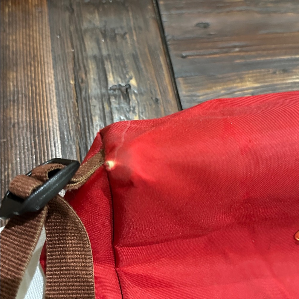 Longchamp Red and Brown Backpack - Picture 6 of 9